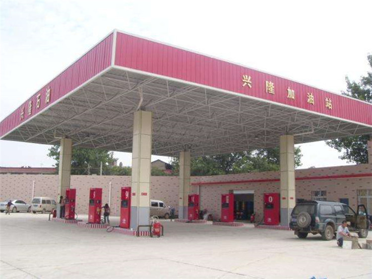 果洛加油站钢结构网架案例9