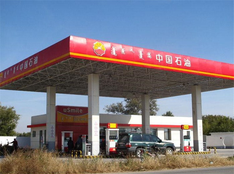 果洛加油站钢结构网架案例1